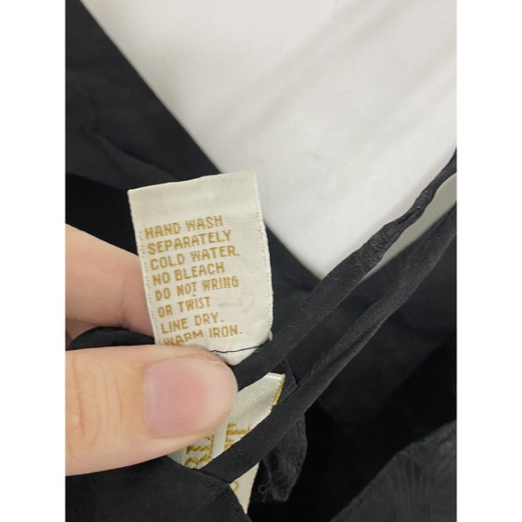 Vintage Victoria's Secret Gold Label Women's Sz M Black Silk Slip Dress Nightie - Picture 4 of 5